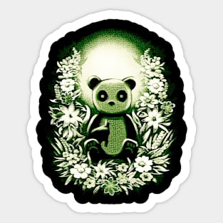 Panda Moon Sticker